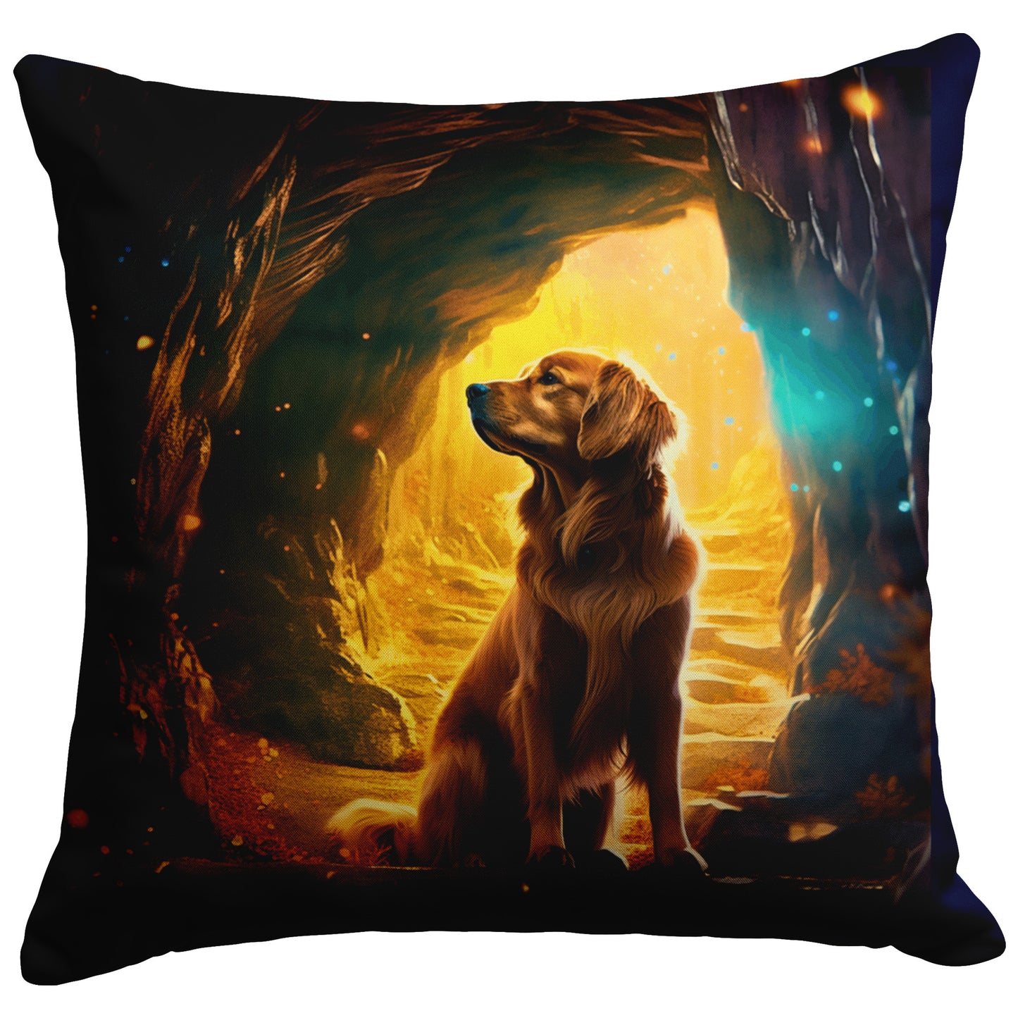 Pillow - Cute Golden Retriever Dog