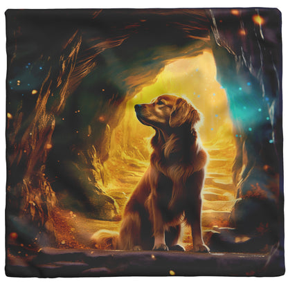 Pillow - Cute Golden Retriever Dog