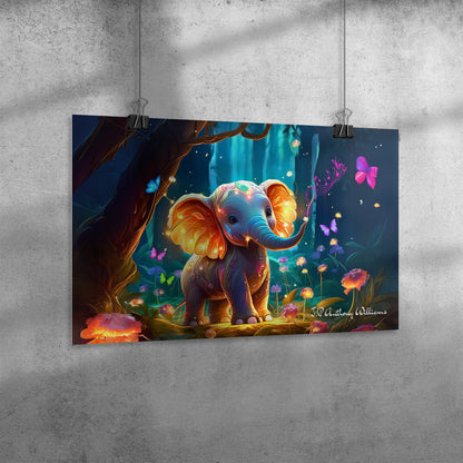 Poster 20" x 30" - Cute Elephant Eddy