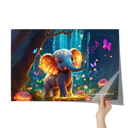 Poster 20" x 30" - Cute Elephant Eddy