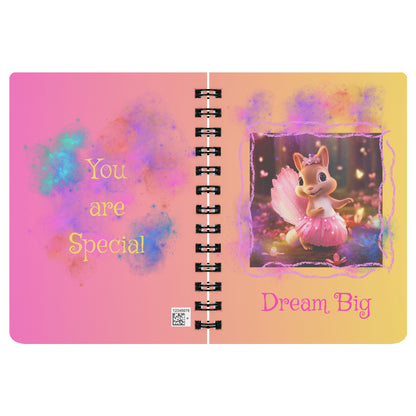 Spiral Notebook - Cute Squirrel Ballerina Lily