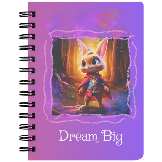 Spiral Notebook - Dream Big Superhero Rabbit