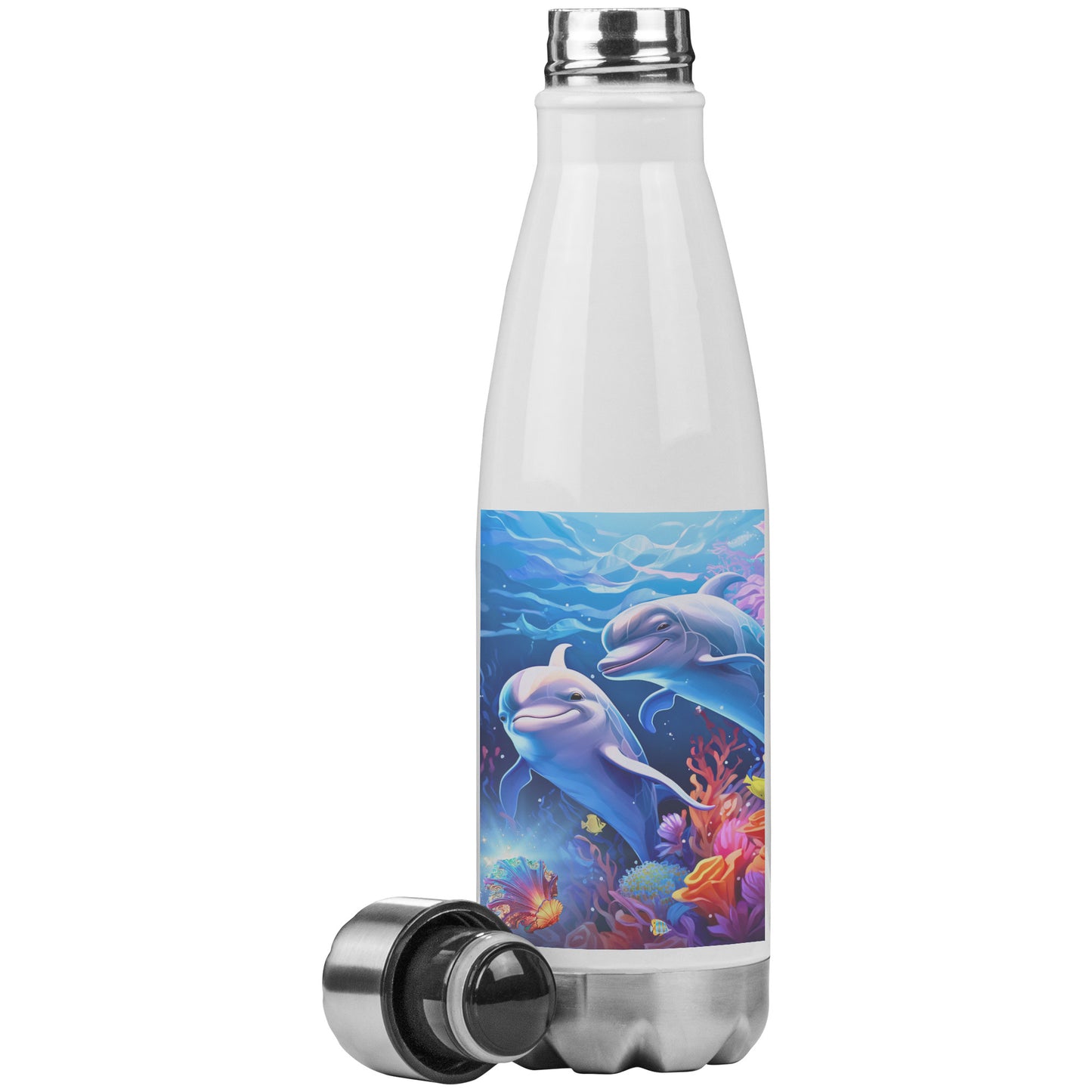 Water Bottle  - Cute Dolphin Adventure