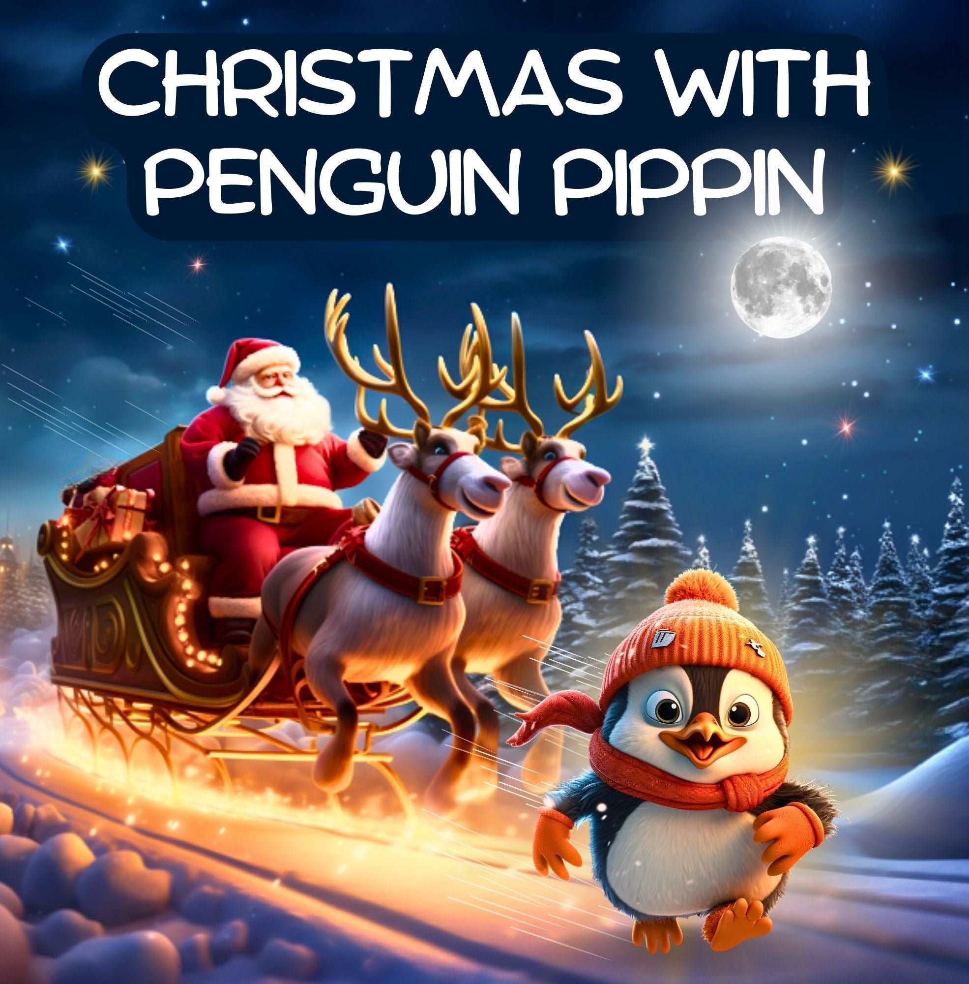 Christmas with Penguin Pippin (with Coloring Pages)