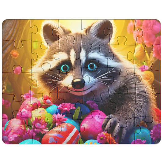 jigsaw Puzzle - The Raccoon Who Stole Easter (comes in 30, 110, 252, or 500 Piece)