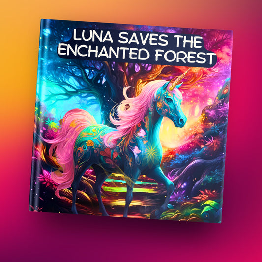 Luna salva el bosque encantado (con páginas para colorear)