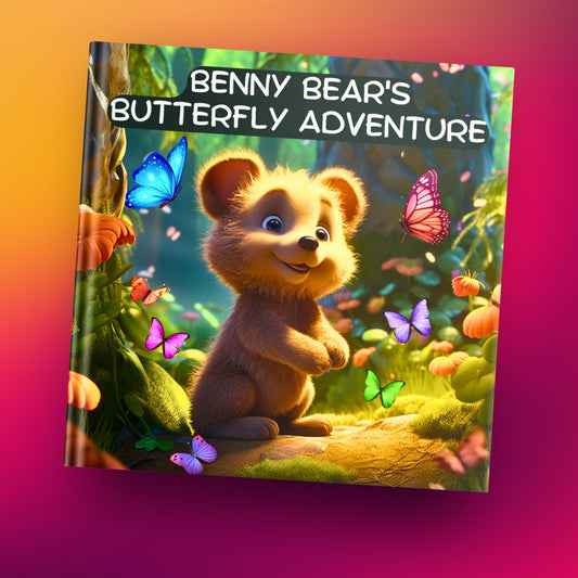 La aventura de las mariposas del oso Benny (con páginas para colorear)